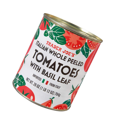 Italian Whole Peeled Tomatoes with Basil Leaf /28 Oz