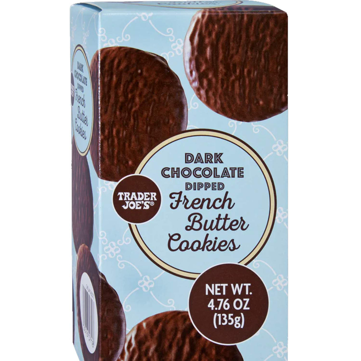 Dark Chocolate Dipped French Butter Cookies /4.76 Oz