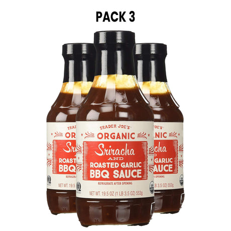 Trader Joe's Organic Sriracha and Roasted Garlic BBQ Sauce Bundle