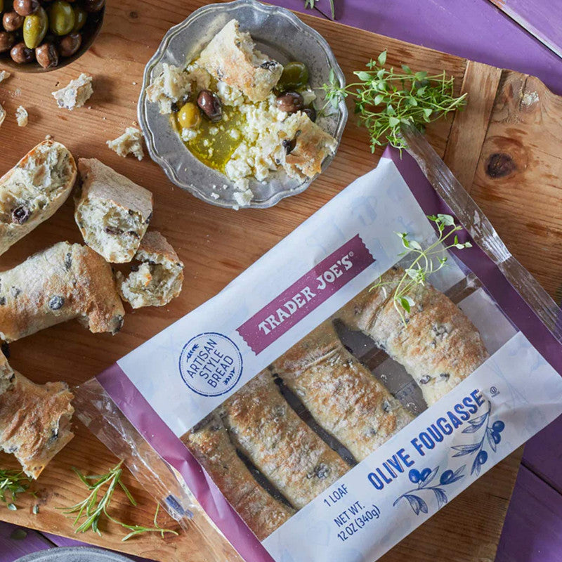 Olive Fougasse 12 oz Rustic & Flavorful