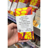 Single Origin Organic Dark Chocolate with Vanilla Bean 2.64 oz Rich & Smooth