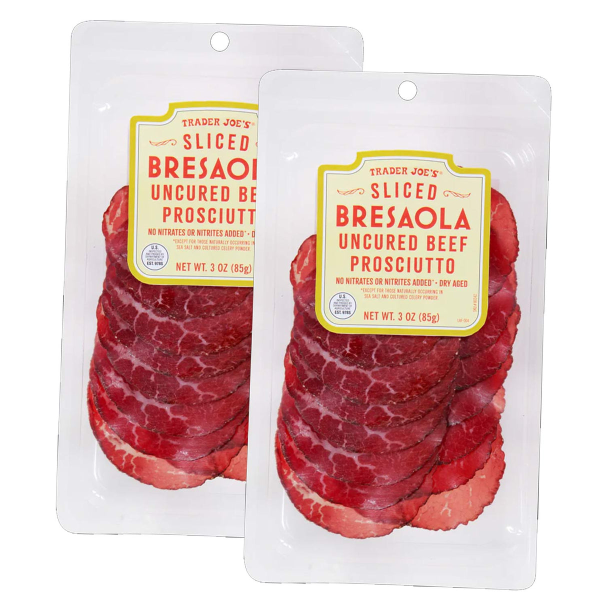 Sliced Bresaola Uncured Beef Prosciutto 3 oz