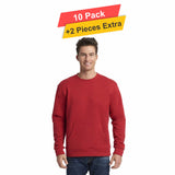 Fleece Pullover Sweatshirt - 10 Pack - 7.62oz/yd2  - 100% Polyester
