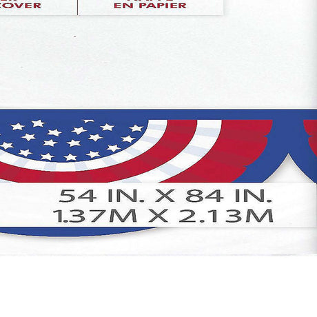 American Flag Patriotic Paper Table Cover 54" x 84