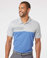 Adidas® Heathered Colorblocked 3-Stripes Polo