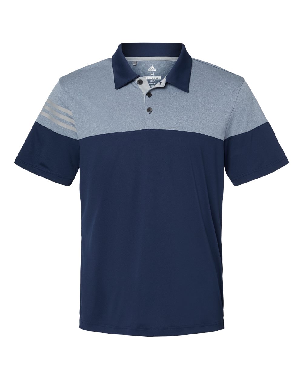 Adidas® Heathered 3-Stripes Colorblocked Polo