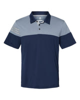 Adidas® Heathered 3-Stripes Colorblocked Polo