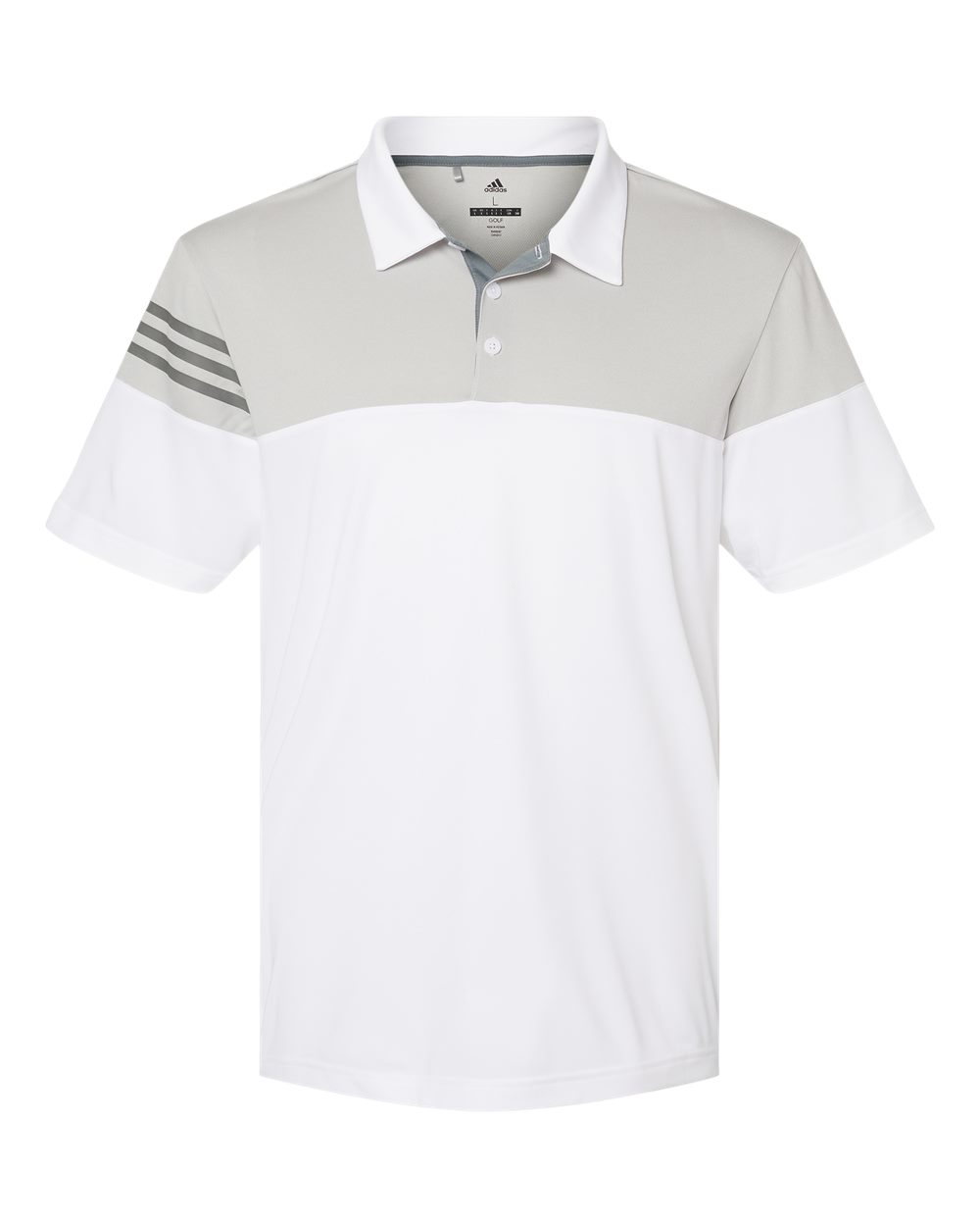 Adidas® Heathered 3-Stripes Colorblocked Polo