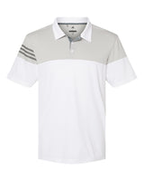 Adidas® Heathered 3-Stripes Colorblocked Polo