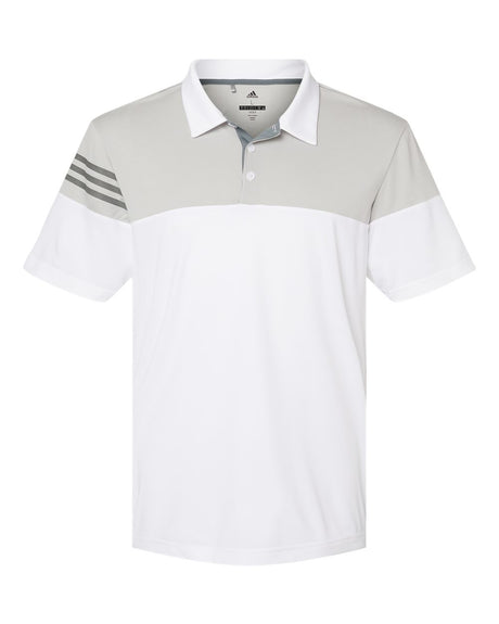 Adidas® Heathered 3-Stripes Colorblocked Polo