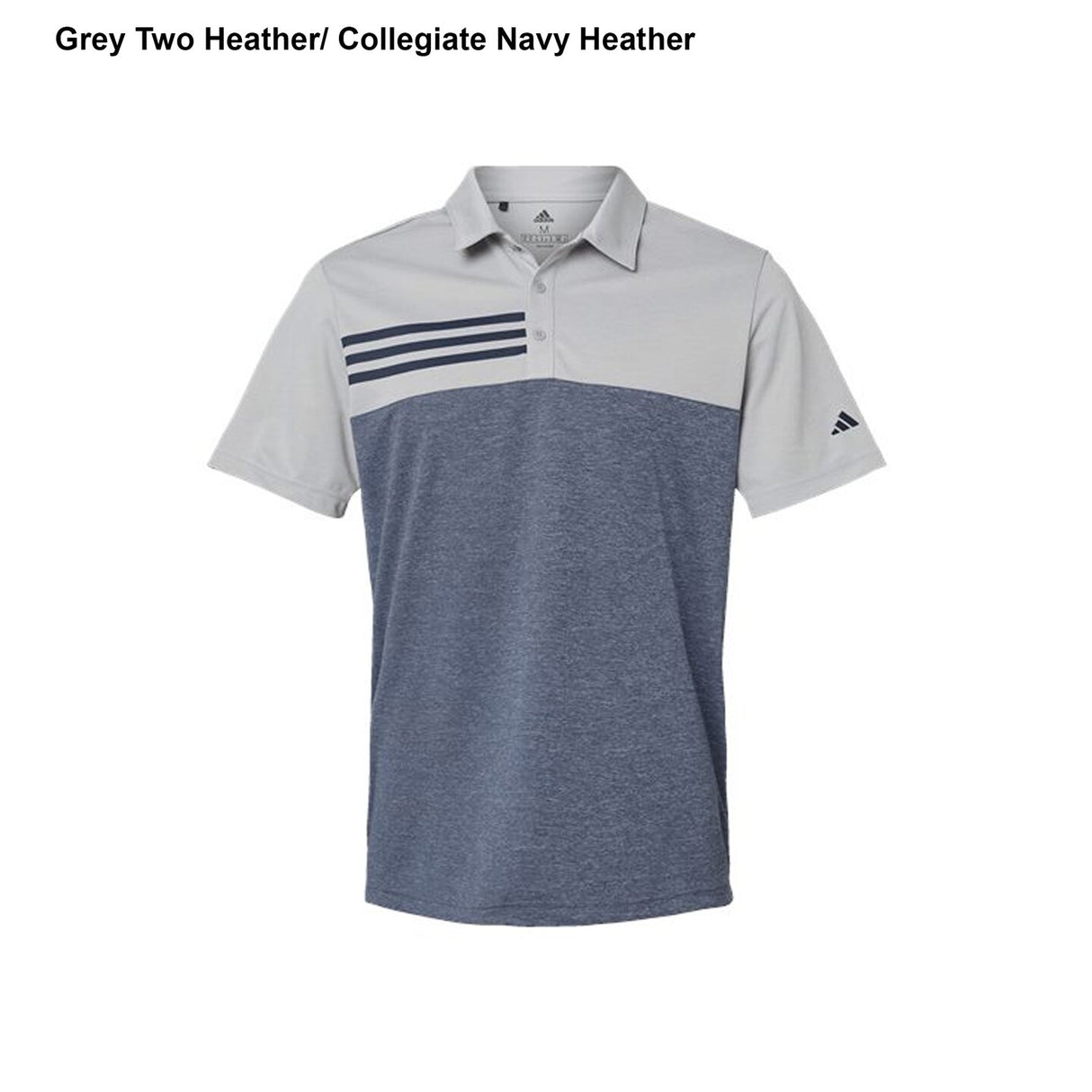 Adidas® Heathered Colorblocked 3-Stripes Polo