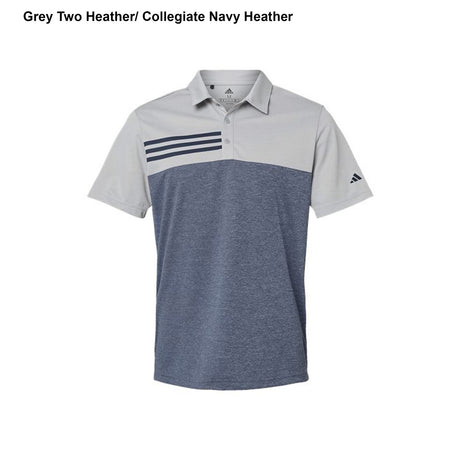 Adidas® Heathered Colorblocked 3-Stripes Polo
