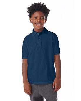 Hanes® Youth EcoSmart Jersey Knit Polo