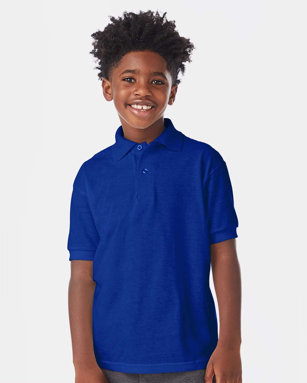 Hanes® Youth Ecosmart Jersey Polo