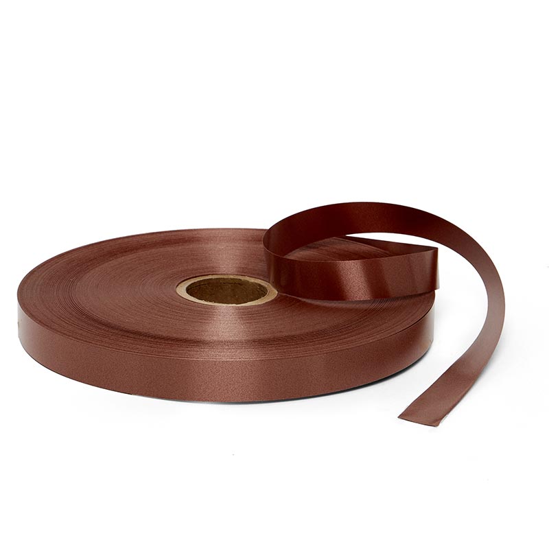 Satin Finish Poly Ribbon 3/4 '' X 250 yd Chocolate Color