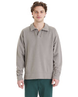 ComfortWash by Hanes® Garment Dye Polo Collar Sweatshirt