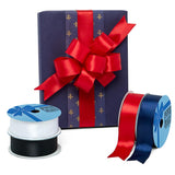 Woven-In Wired Satin Ribbon 2 1/2 '' X 25 yd Royal Color