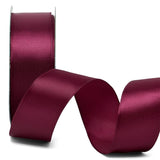 Woven-In Wired Satin Ribbon 1 1/2 '' X 25 yd Wine Color