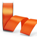 Woven-In Wired Satin Ribbon 1 1/2 '' X 25 yd Orange Color