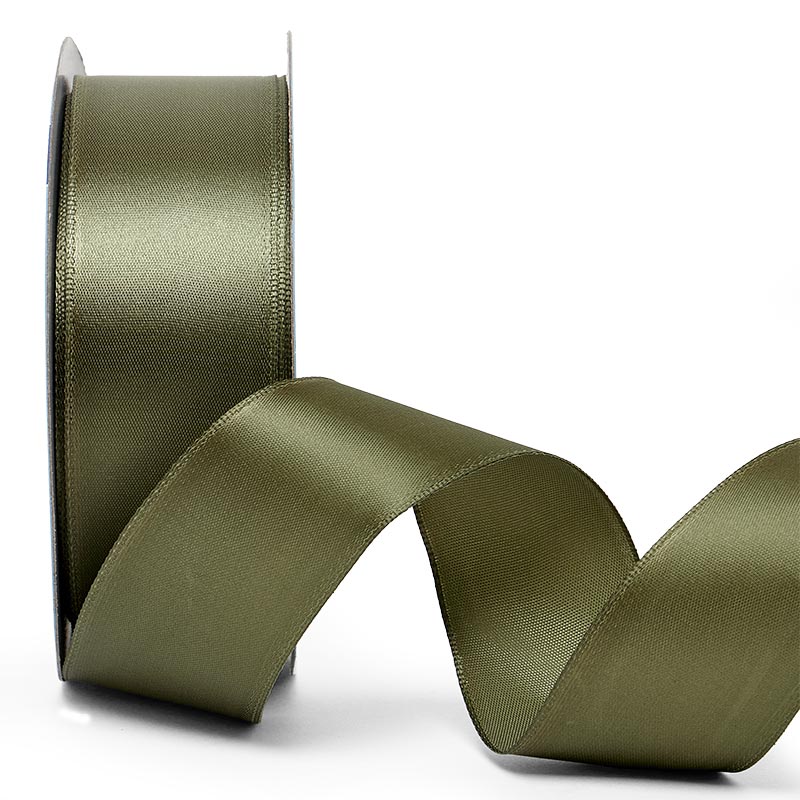 Woven-In Wired Satin Ribbon 1 1/2 '' X 25 yd Old Willow Color