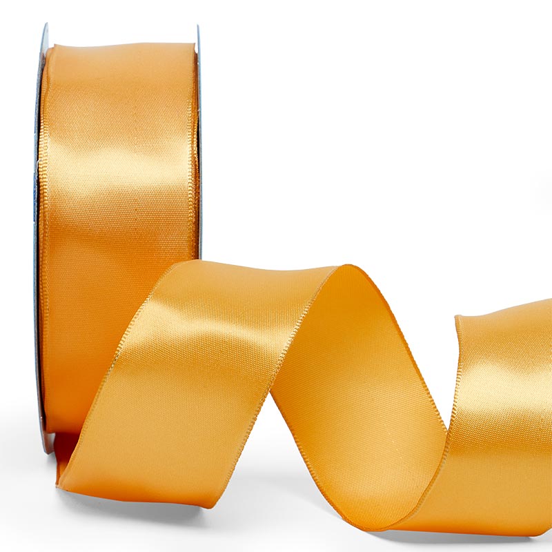 Woven-In Wired Satin Ribbon 7/8 '' X 25 yd Gold Color