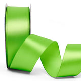 Woven-In Wired Satin Ribbon 1 1/2 '' X 25 yd Lime Color