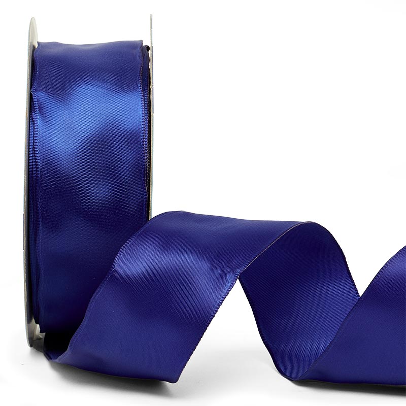 Woven-In Wired Satin Ribbon 7/8 '' X 25 yd Royal Color