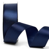 Woven-In Wired Satin Ribbon 7/8 '' X 25 yd Navy Color