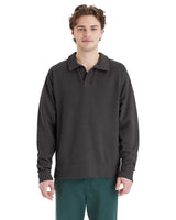 ComfortWash by Hanes® Garment Dye Polo Collar Sweatshirt