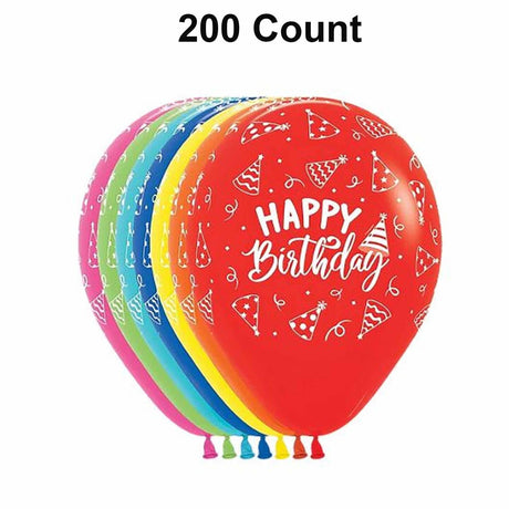 Assorted Birthday Hat Balloons - 11 Inch