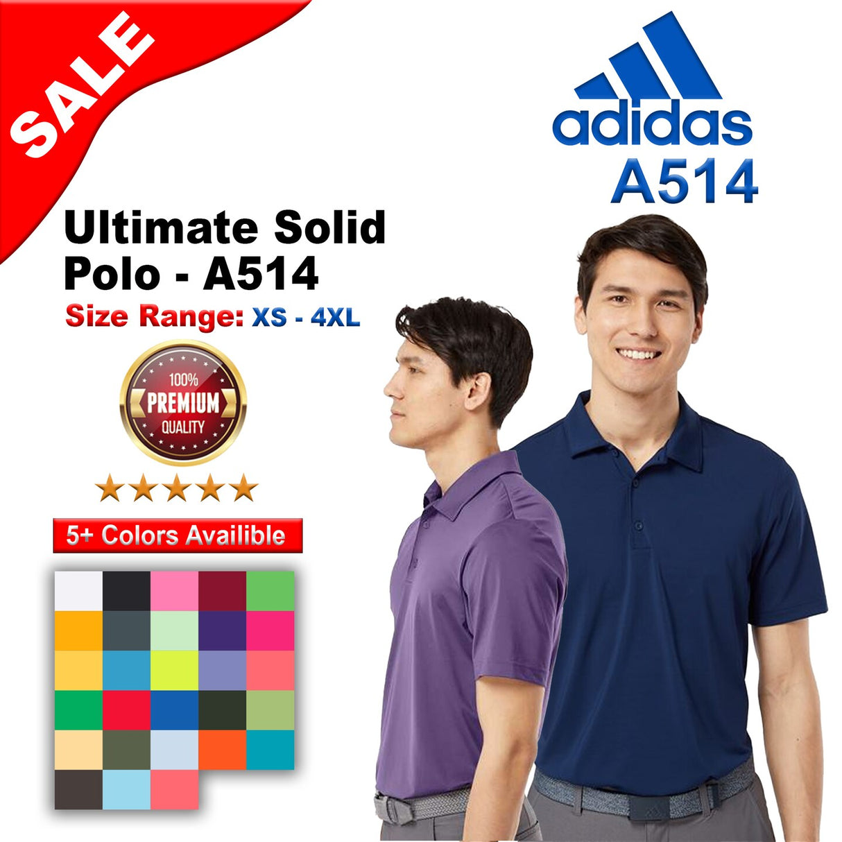 Adidas® Ultimate Solid Polo