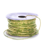 Variegated Metallic Cord 1 1/2 mm X 50 yd Green / Gold Color 1 / ROLL