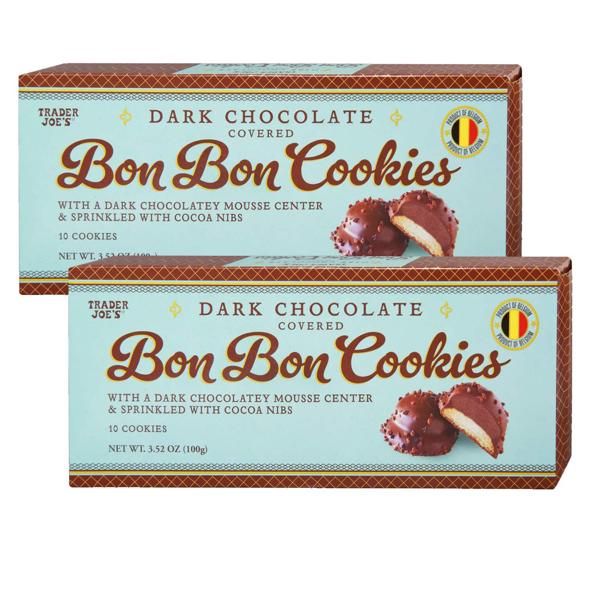 Dark Chocolate Covered Bon Bon Cookies 3.52 Oz