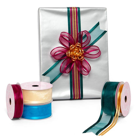 Satin Edged Arabesque Ribbon 7/8 '' X 25 yd Light Pink Color 1 / roll