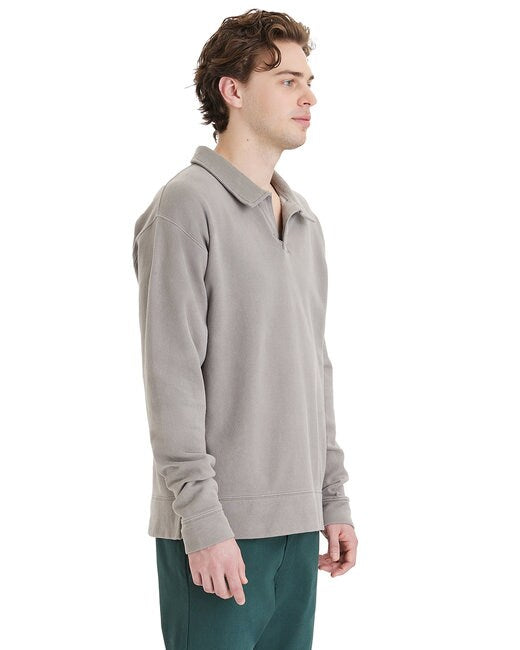 ComfortWash by Hanes® Garment Dye Polo Collar Sweatshirt