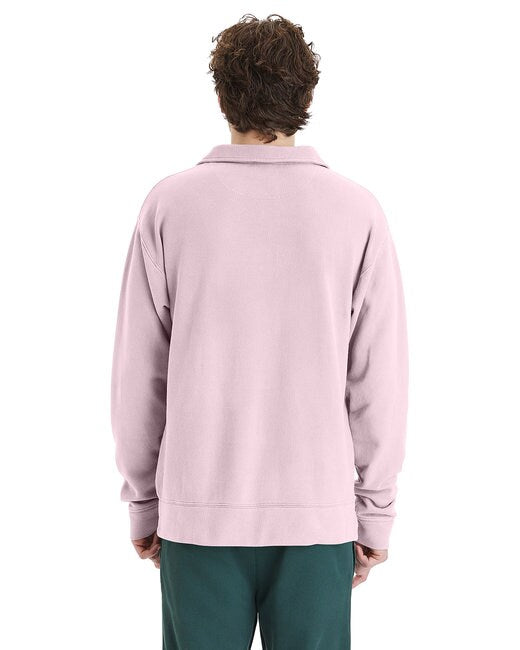 ComfortWash by Hanes® Garment Dye Polo Collar Sweatshirt