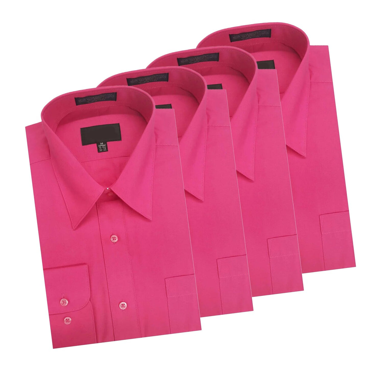 Fuchia Long Sleeve Polo Shirt