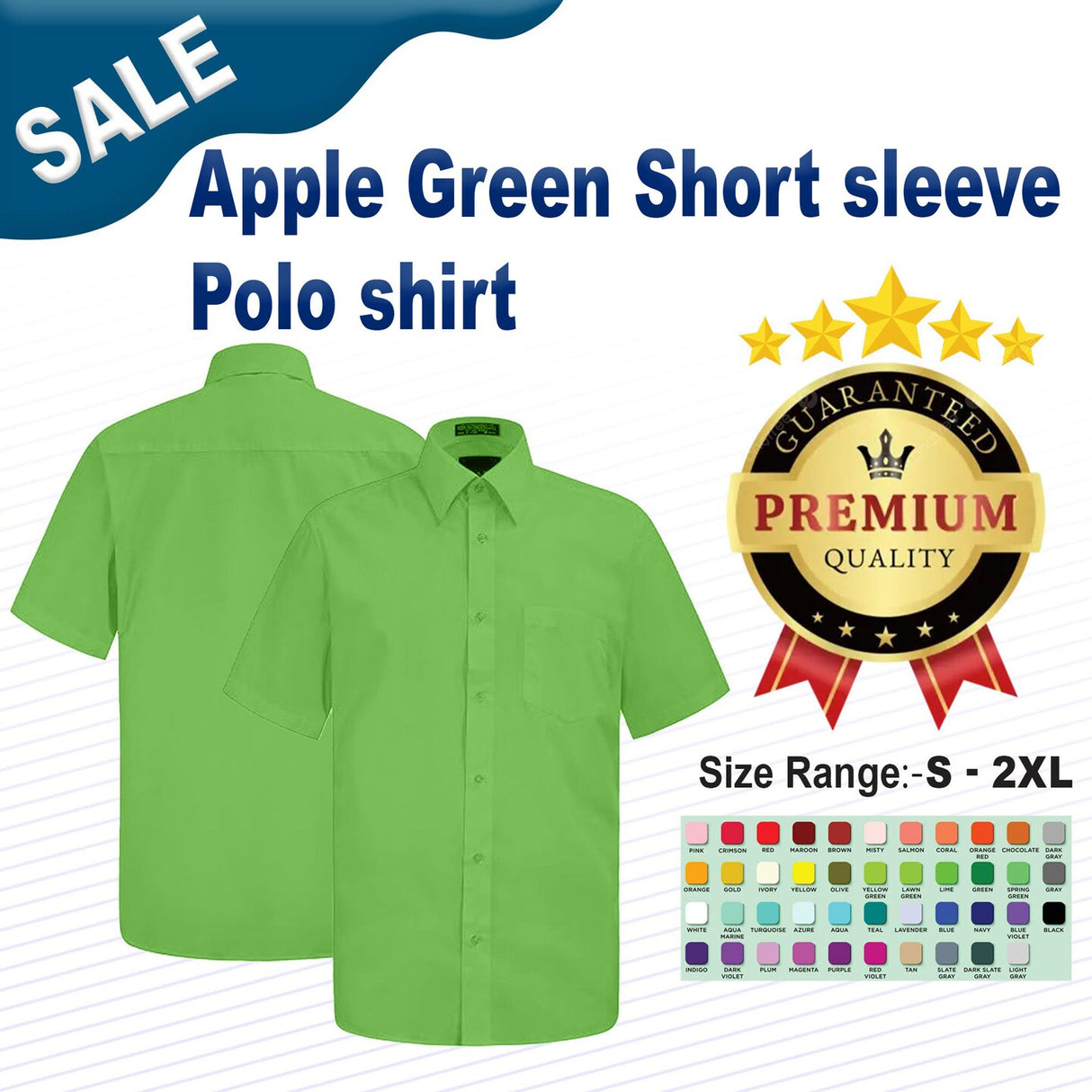 Apple Green Short sleeve Polo shirt