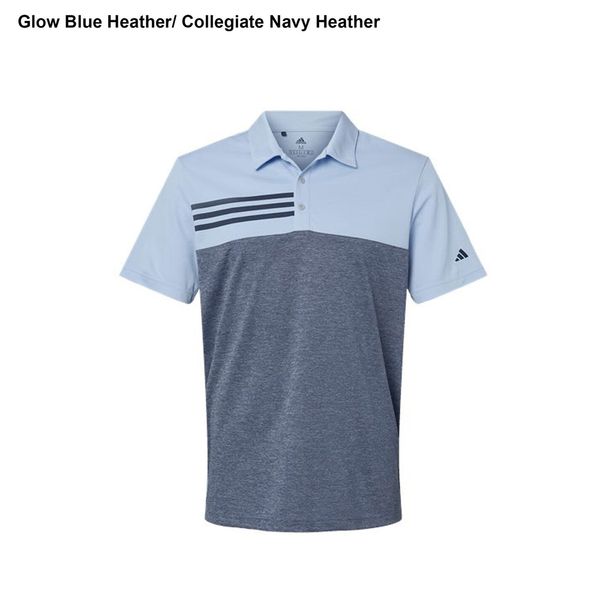 Adidas® Heathered Colorblocked 3-Stripes Polo
