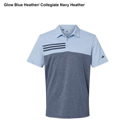 Adidas® Heathered Colorblocked 3-Stripes Polo