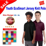 Hanes® Youth EcoSmart Jersey Knit Polo