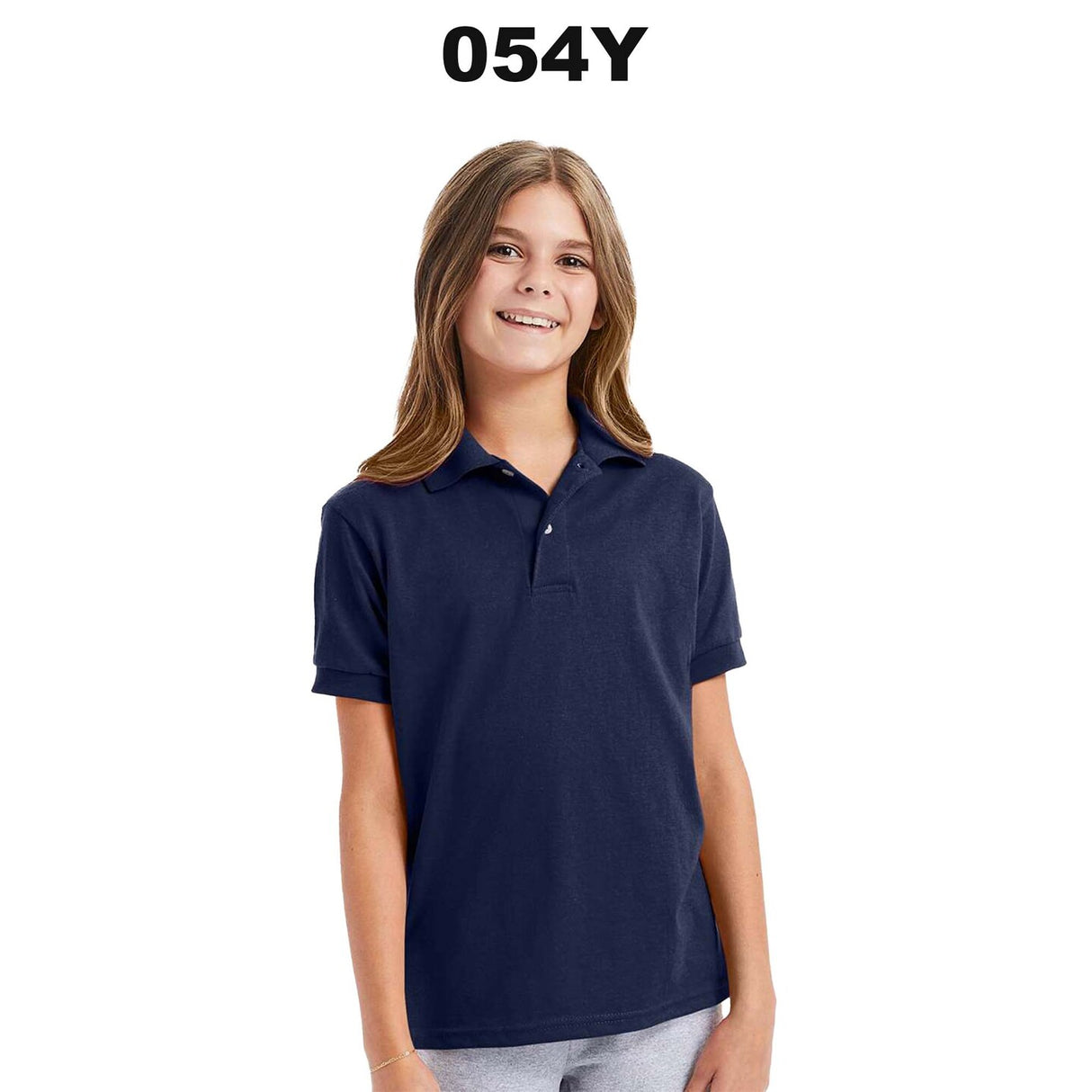 Hanes® Youth Ecosmart Jersey Polo