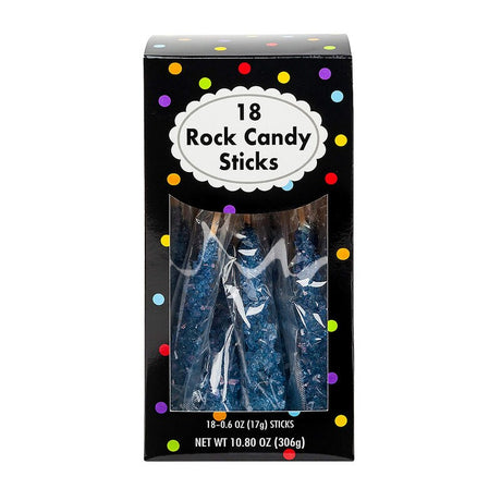 Bright Color Rock Candy Sticks – 18 Pack (8" 10.8 oz)