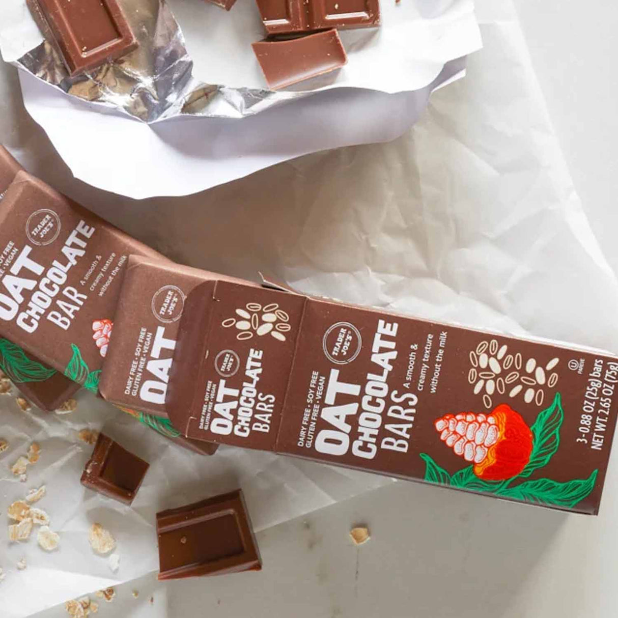 Trader Joes Oat Chocolate Bars/2.65 Oz