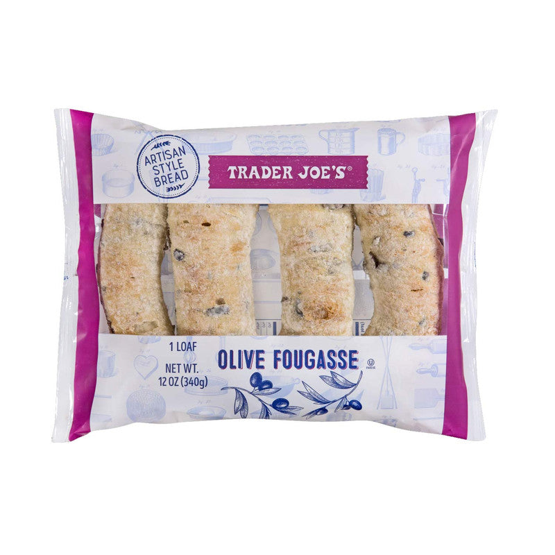 Olive Fougasse 12 oz Rustic & Flavorful