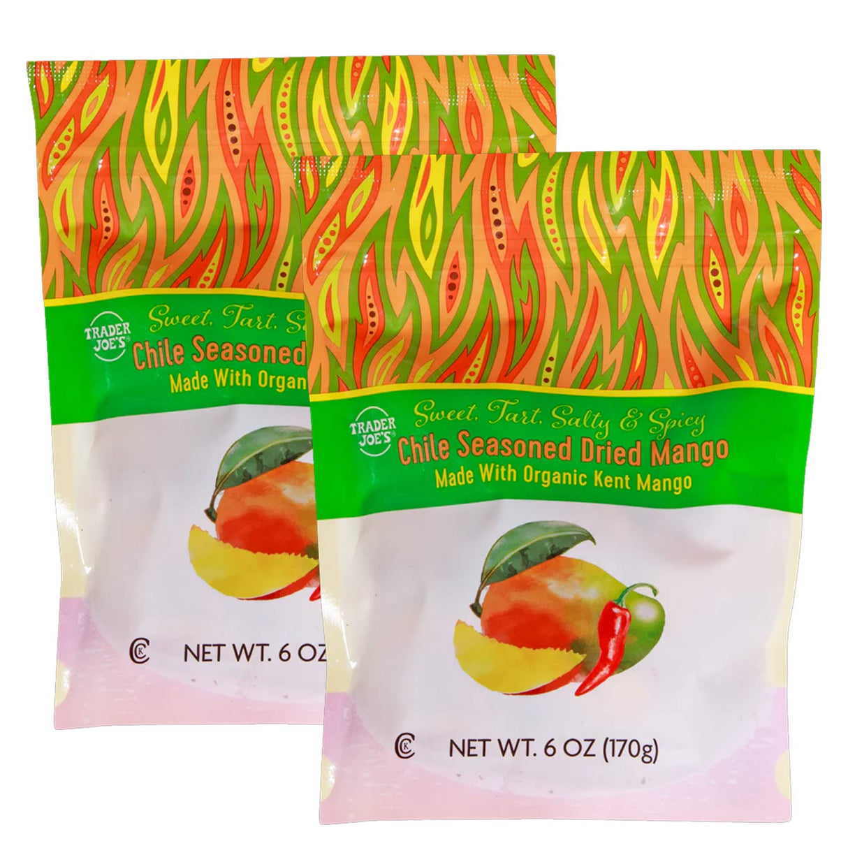Chile Seasoned Dried Mango 6 oz Sweet & Spicy