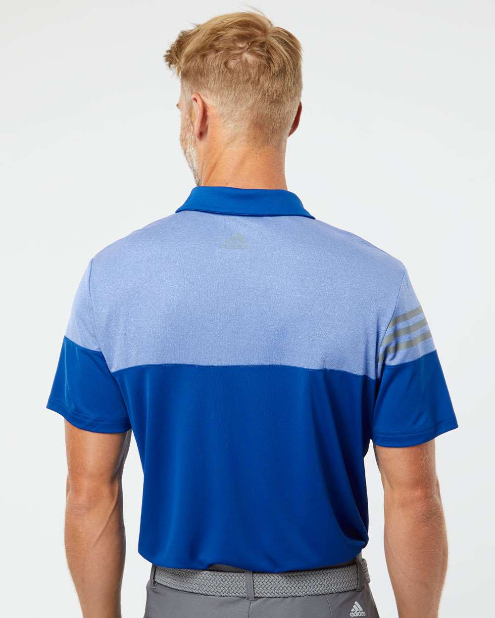 Adidas® Heathered 3-Stripes Colorblocked Polo