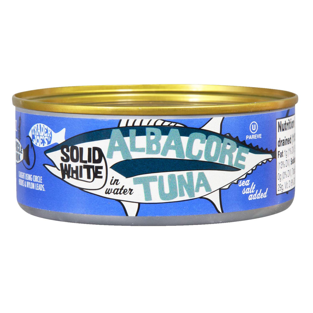 Solid White Albacore Tuna in Water Sea Salt Added 4.5 Oz