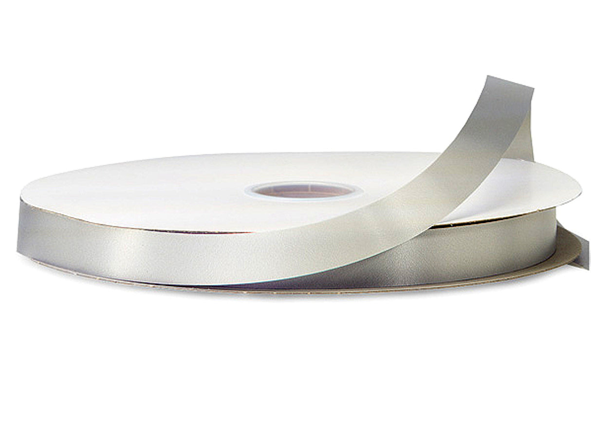 7/8"x100 yard Silver Polyester Satin Gift Ribbon
