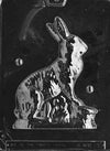 3D Sitting Bunny with Basket Chocolate Mold